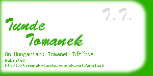 tunde tomanek business card